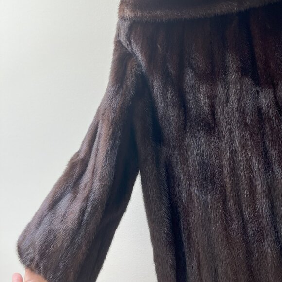 ✨ Vintage 1960s MCM Genuine Mink Fur Coat – Handcrafted in NYC ✨ - Picture 12 of 14